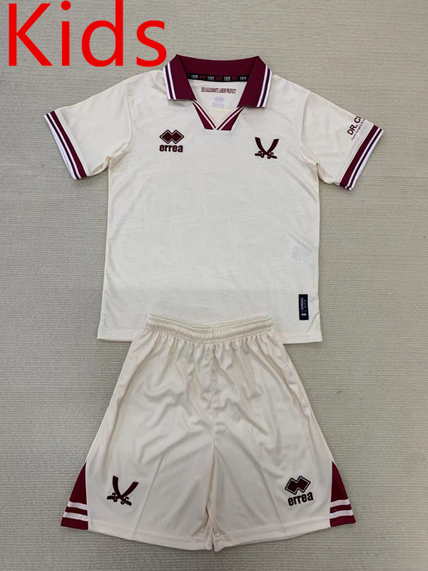 2024-2025 Sheffield United 2nd Away Beige Kids/Youth Soccer Uniform-AY