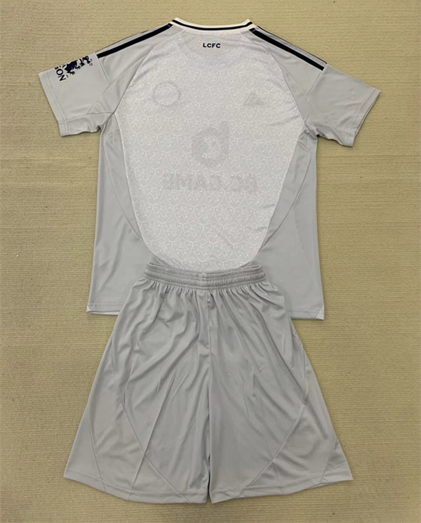 2024-2025 Leicester City 2nd Away Gray Kids/Youth Soccer Uniform-AY