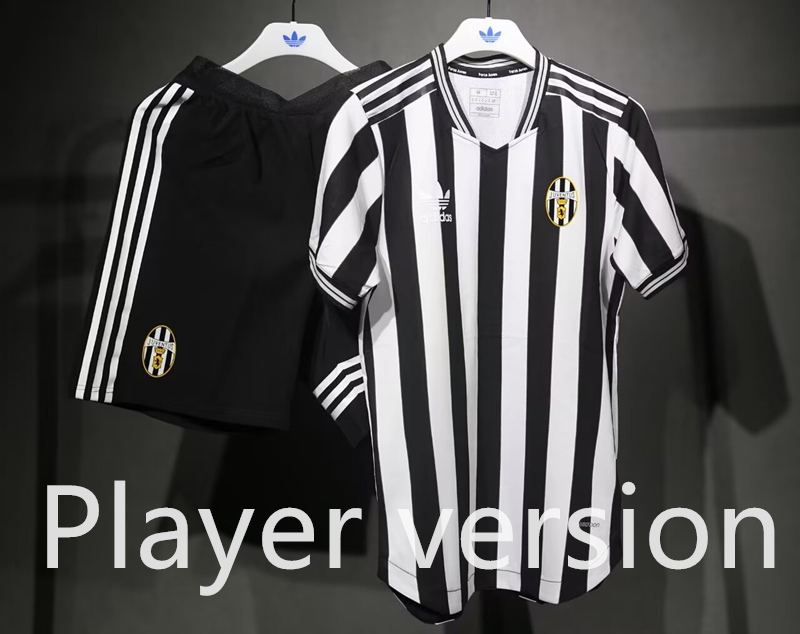 Retro Player Version Juventus Black&White Thailand Soccer Uniform-4563