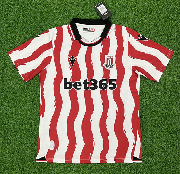 (s-4xl)2025-26 Stoke City Home White&Red Thailand Soccer Jersey AAA-403