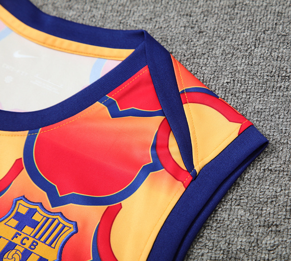 2024-25 Barcelona Red&Yellow Thailand Soccer Vest Uniform-418