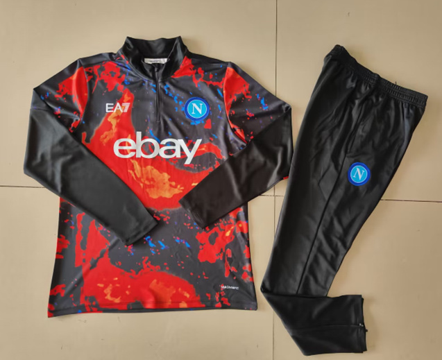 2024-2025 Napoli Red&Black Thailand Soccer Tracksuit -GDP