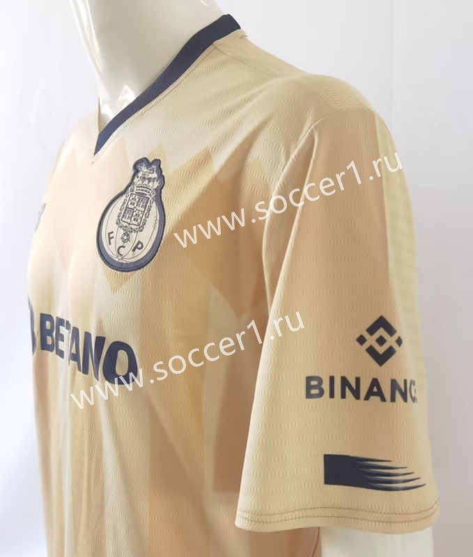 2023-2024 Correct Version Porto Away Yellow Thailand Soccer Jersey AAA-503