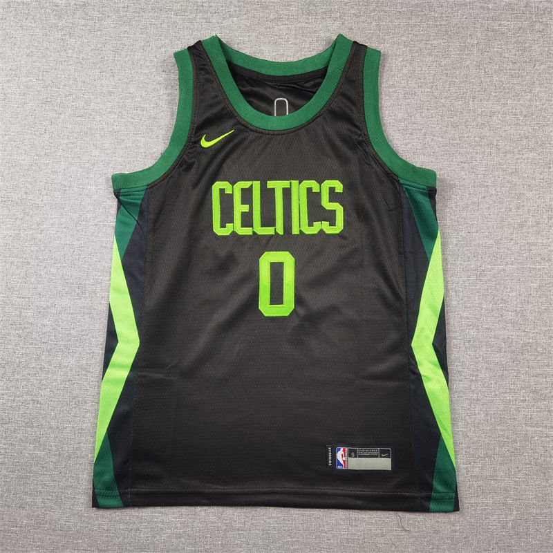 2025 City Edition Boston Celtics Black&Green #0 Young Kids NBA Jersey-1380