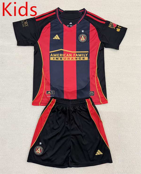 2025-2026 Atlanta United FC Home Red Kids/Youth Soccer Uniform-6748