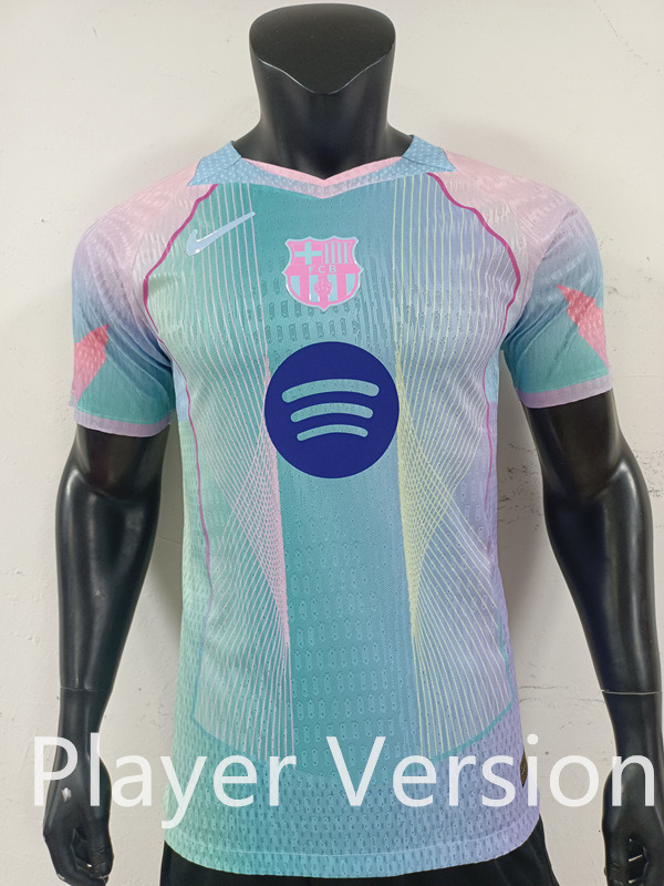 Player Version 2025-2026 Barcelona Blue Thailand Soccer Jersey AAA-1959