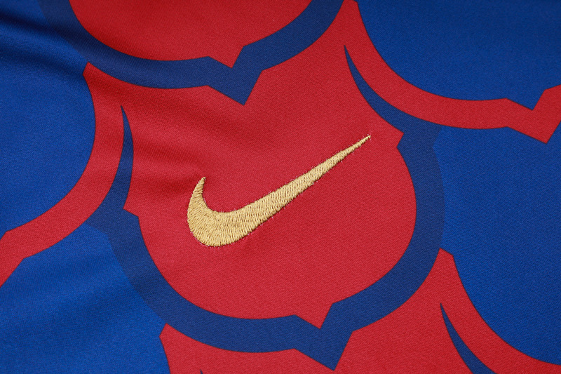2024-2025 Barcelona Red&Blue Short-Sleeve Thailand Soccer Tracksuit-815