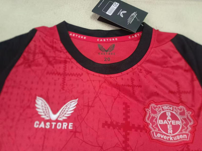 2024-2025 Bayer 04 Leverkusen Home Red Kid/Youth Soccer Uniform-507