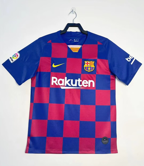 Retro Version 19-20 Barcelona Home Red&Blue Thailand Soccer Jersey AAA-811