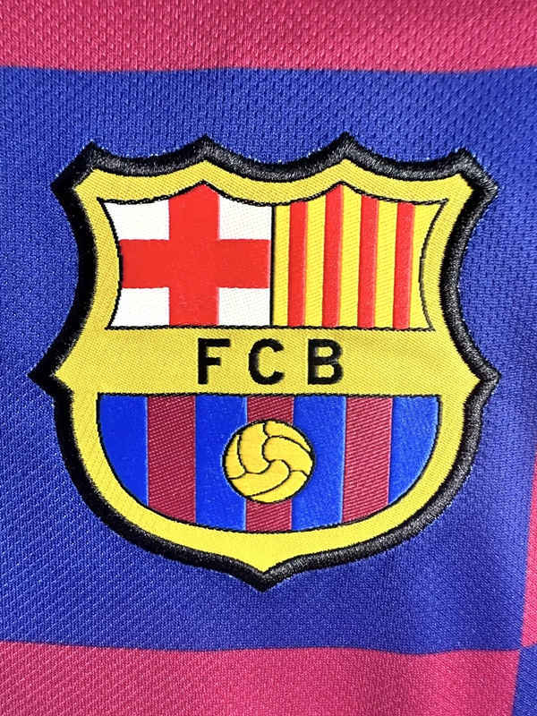 Retro Version 19-20 Barcelona Home Red&Blue Thailand Soccer Jersey AAA-811