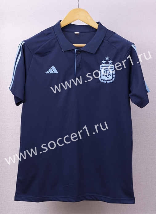 (3 Stars) 2023-2024 Argentina Royal Blue Thailand Polo Shirt-2044