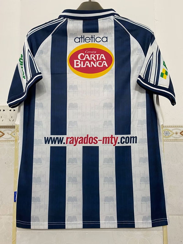 Retro Version 99-00 Monterrey Home Blue&White Thailand Soccer Jersey AAA-6895