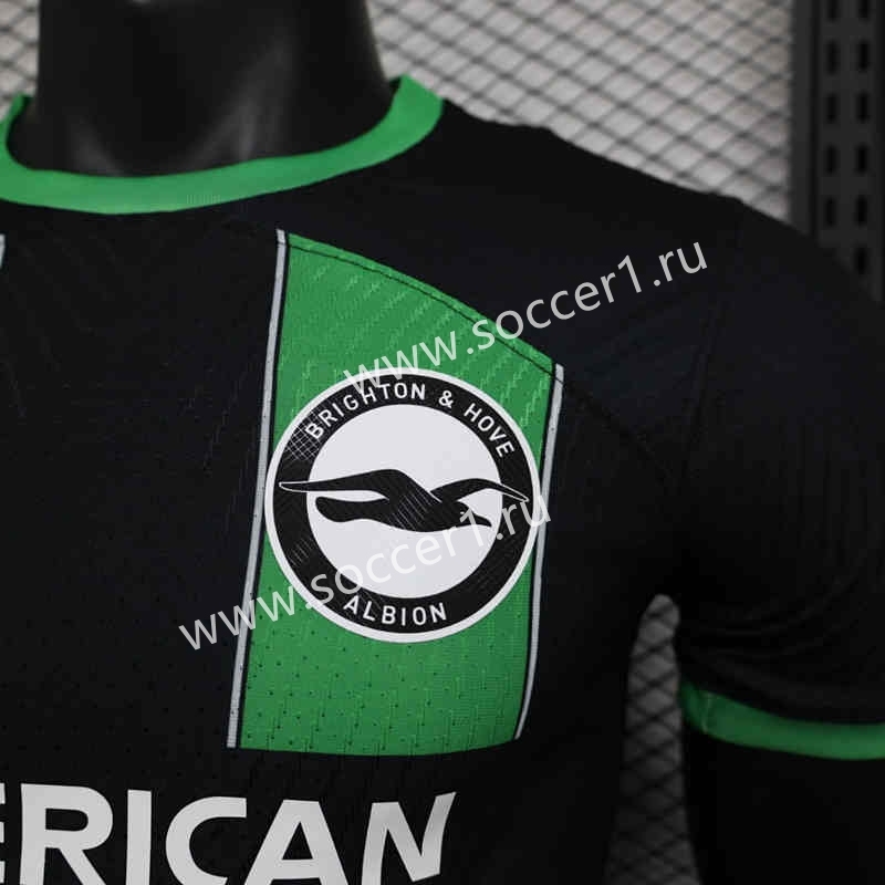 Player Version 2023-2024 Brighton & Hove Albion Away Black&Green Thailand Soccer Jersey AAA-888