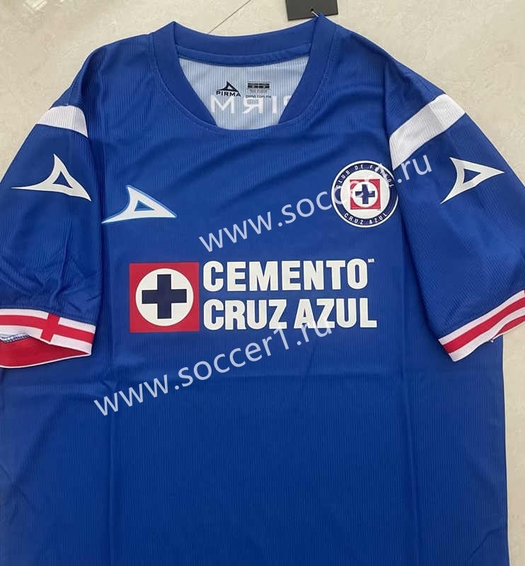 (S-4XL) 2023-2024 Cruz Azul Home Blue Thailand Soccer Jersey AAA-818
