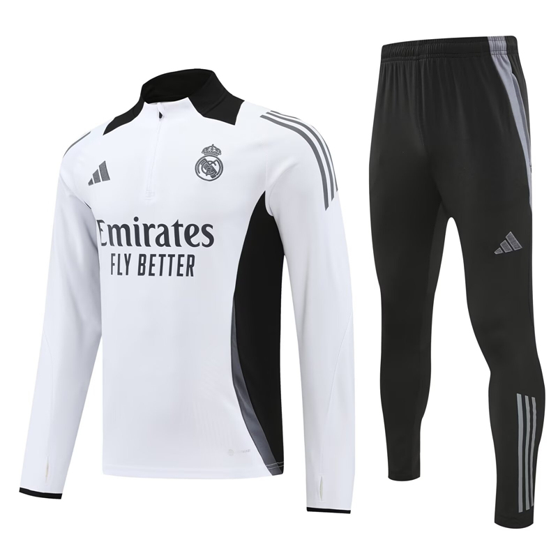 Player Version 2024-2025 Real Madrid White Thailand Soccer Tracksuit-4627