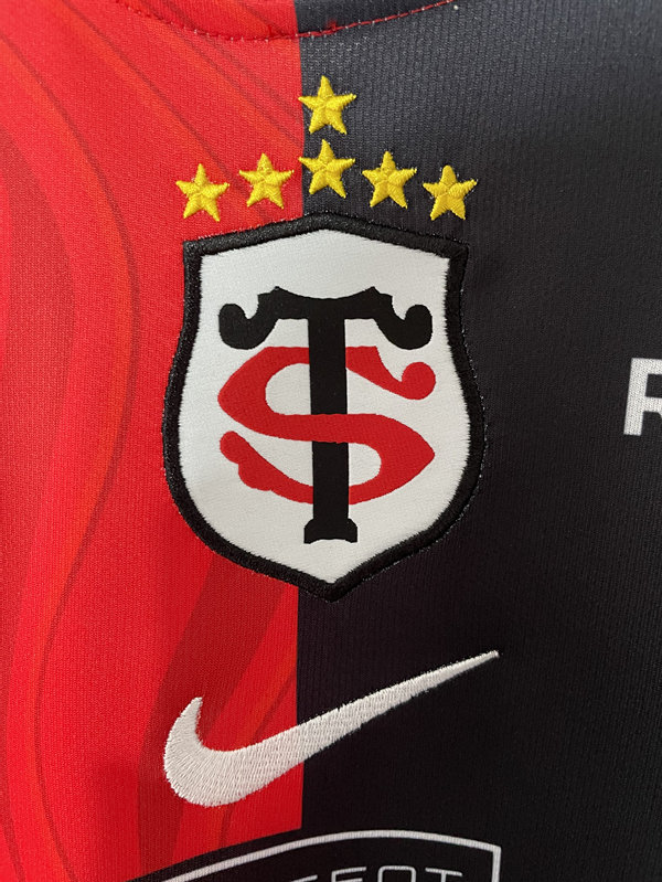 2024 Toulouse Away Red&Black Thailand Rugby Shirt