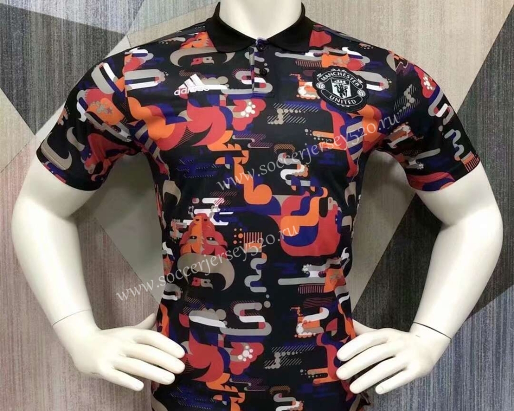 Special Edition 2021-2022 Manchester United Flower Dot Thailand Polo Shirt-403