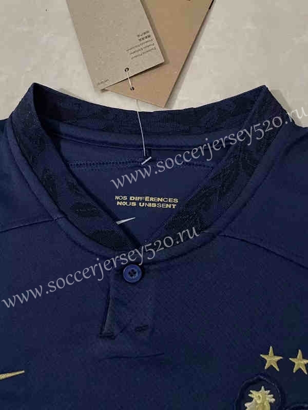 (S-4XL) 2022-2023 France Home Royal Blue Thailand Soccer Jersey AAA-818