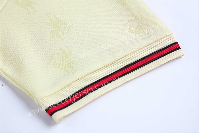 Retro Version 96-97 Liverpool Away Yellow Thailand Soccer Jersey AAA-710