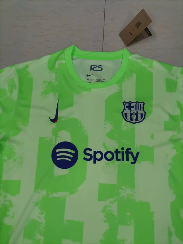 (S-4XL) 2024-2025 Barcelona 2nd Away Green Thailand Soccer Jersey AAA-818