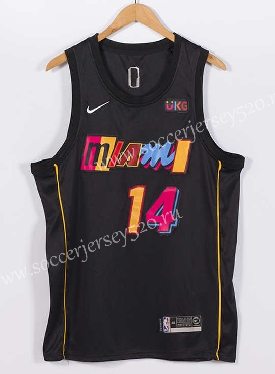 21-22 Miami Heat Black #14 NBA Jersey