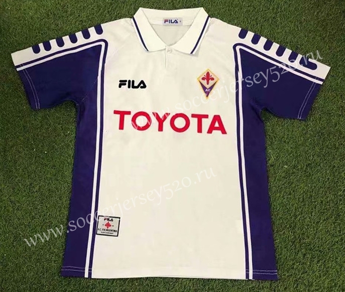 Retro Version 99-00 Fiorentina Away White Thailand Soccer Jersey AAA-503