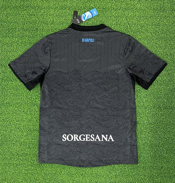(S-4XL) 2024-2025 Napoli 2nd Away Black&Gray Thailand Soccer Jersey AAA-403
