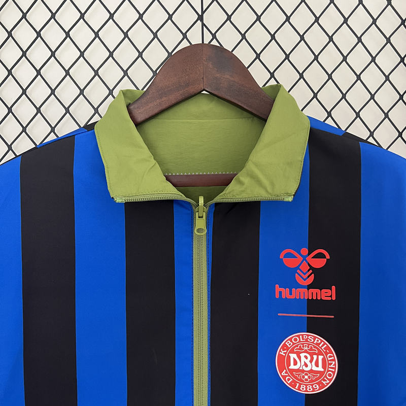 (S-3XL) 2024-2025 Denmark Blue&Black&Green Double-Sided Wear Thailand Trench Coats-0255
