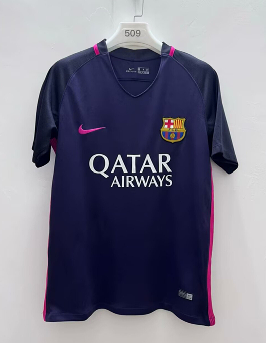 (S-3XL) Retro Version 2016-2017 Barcelona Away Purple Thailand Soccer Jersey AAA-7872