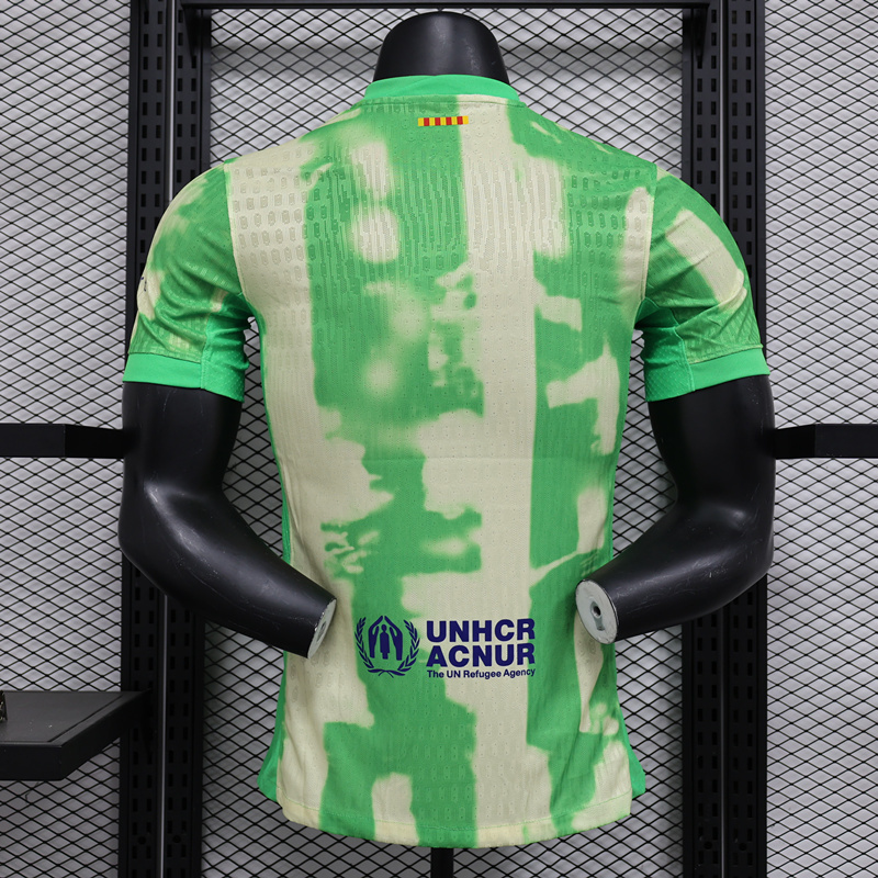 Player Version 2024-2025 Barcelona 2nd Away Green Thailand Soccer Jersey AAA-888