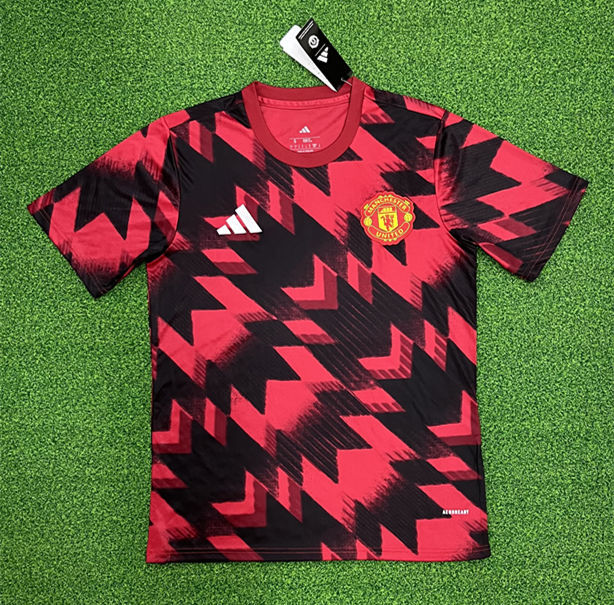 （s-4xl）2025-26 Manchester United Red&Black Thailand Soccer Training Jersey-7189