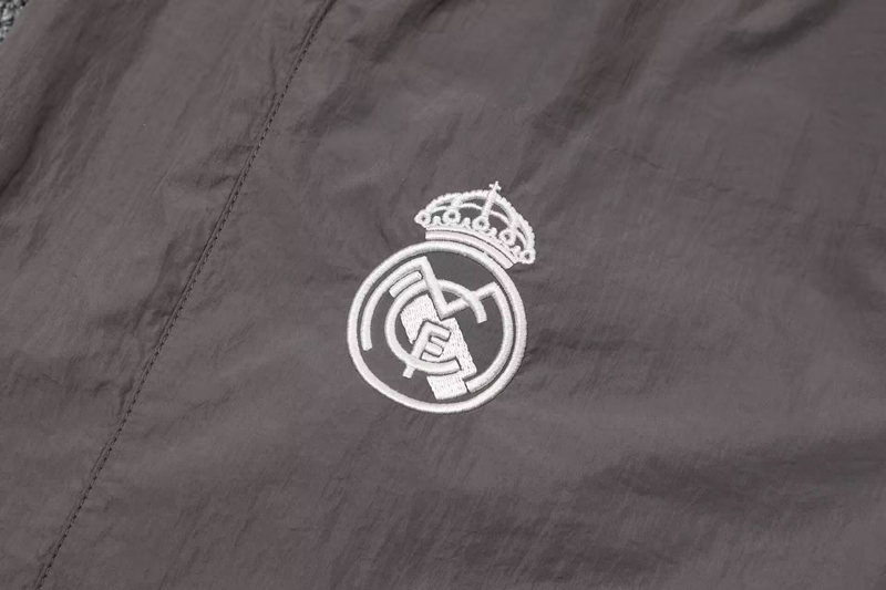 2024-2025 Real Madrid Light Gray Thailand Soccer Trench Coats Uniform-4563