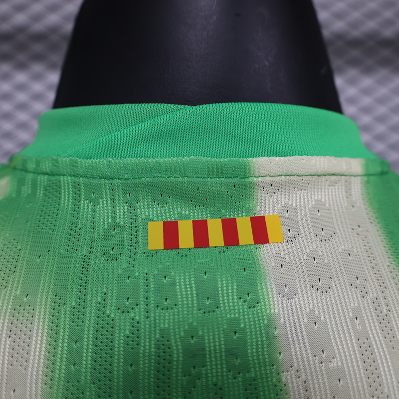 Player Version 2024-2025 Barcelona 2nd Away Green Thailand Soccer Jersey AAA-888