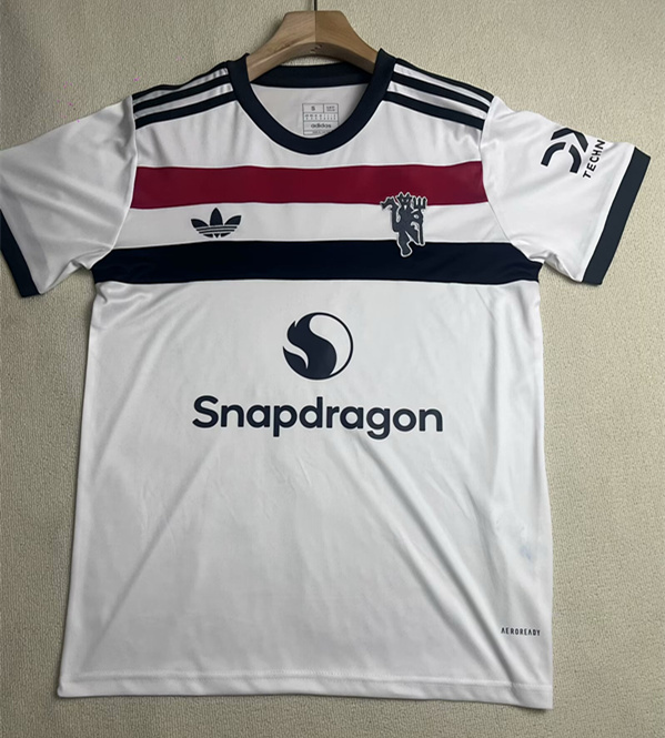 (S-4XL)2024-25 Manchester United 2nd Away White Thailand Soccer Jersey AAA-2044