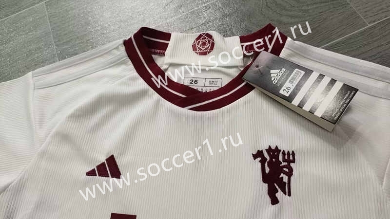 2023-2024 Manchester United 2nd Away White Kids/Youth Soccer Uniform-6486