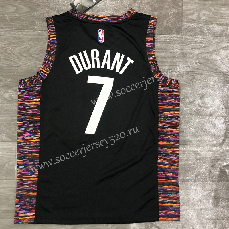 City Version 2020-2021 Brooklyn Nets Black #7 NBA Jersey-311