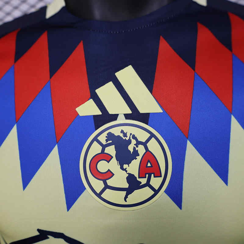 Player Version 2025-2026 Club America Yellow Thailand Soccer Jersey AAA-888