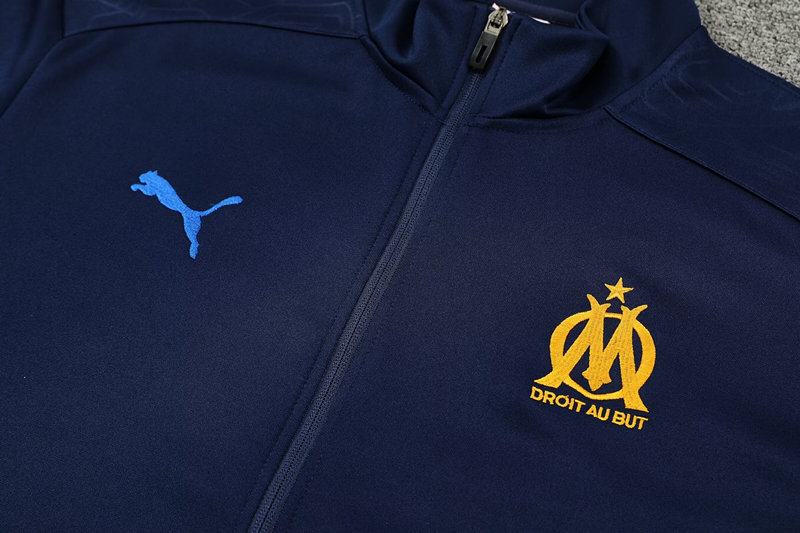 2024-2025 Olympique Marseille Royal Blue Thailand Soccer Jacket Uniform-4627