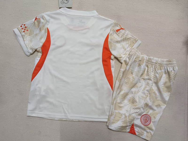 2024-2025 Manchester City Goalkeeper Beige Kid/Youth Soccer Uniform-507