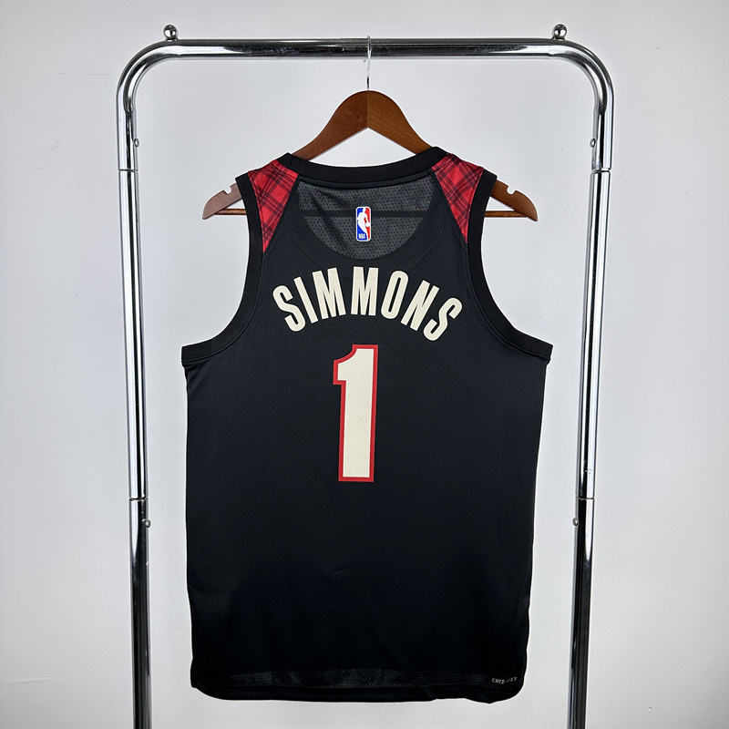 2024 City Edition Portland Trail Blazers Black #1 NBA Jersey-311