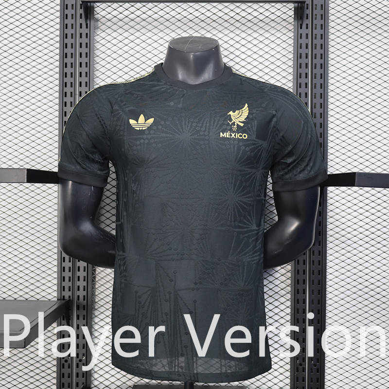 Player Version 2025-2026 Trophy Edition Mexico Black Thailand Soccer Jersey AAA-888