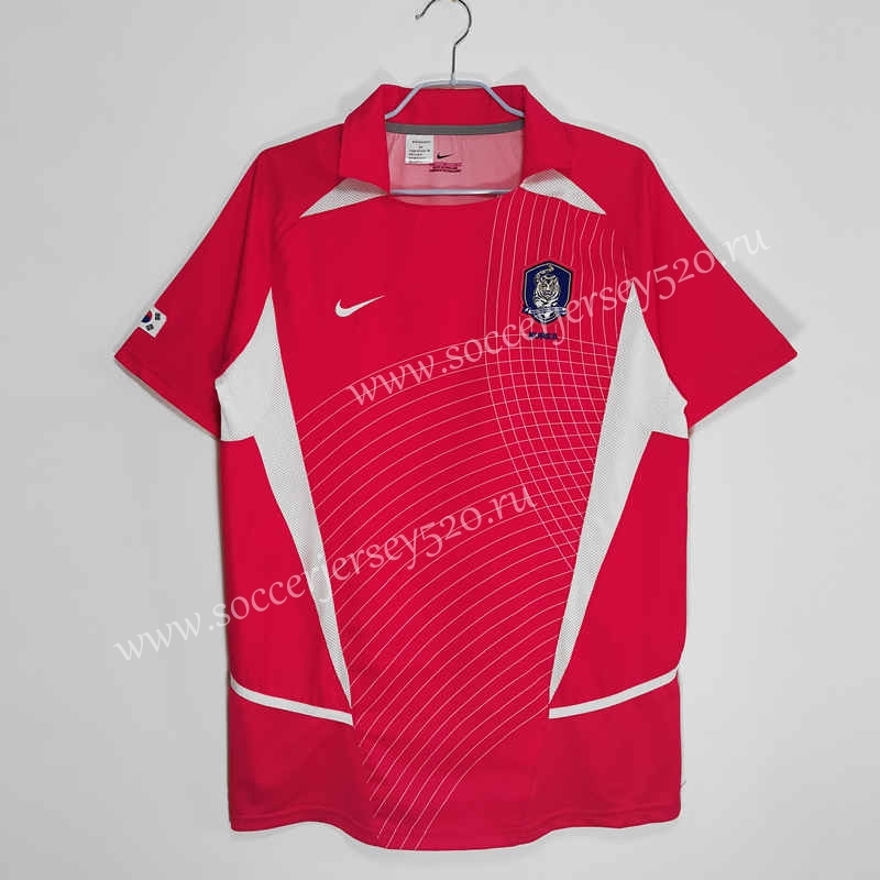 Retro Version 2002-2003 Korea Republic Home Red Thailand Soccer Jersey AAA-C1046
