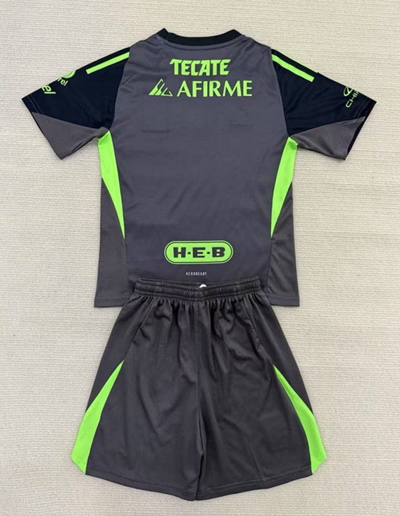 2025-2026 Tigres UANL Goalkeeper Black&Grey Kid/Youth Soccer Uniform-AY