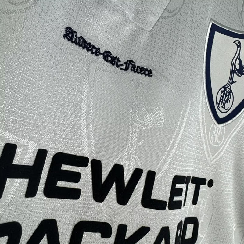 Retro Version 95-97 Tottenham Hotspur Home White Thailand Soccer Jersey AAA-811