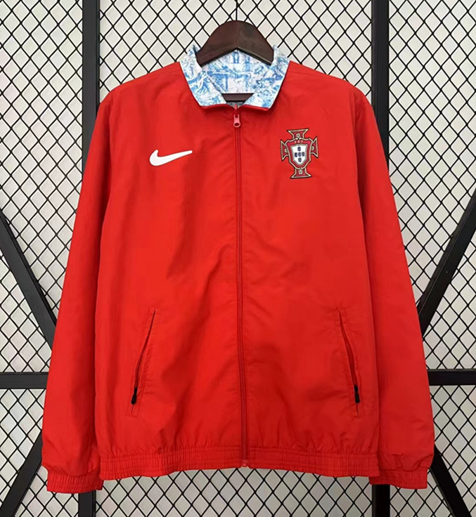 2024-2025 Portugal Red&Blue Double-Sided Wear Thailand Trench Coats-0255