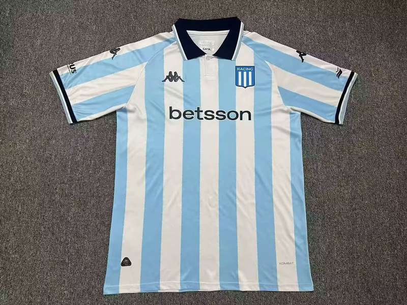 (s-4xl)25-26 Racing Club de Avellaneda Home Blue&White Thailand Soccer Jersey AAA-512