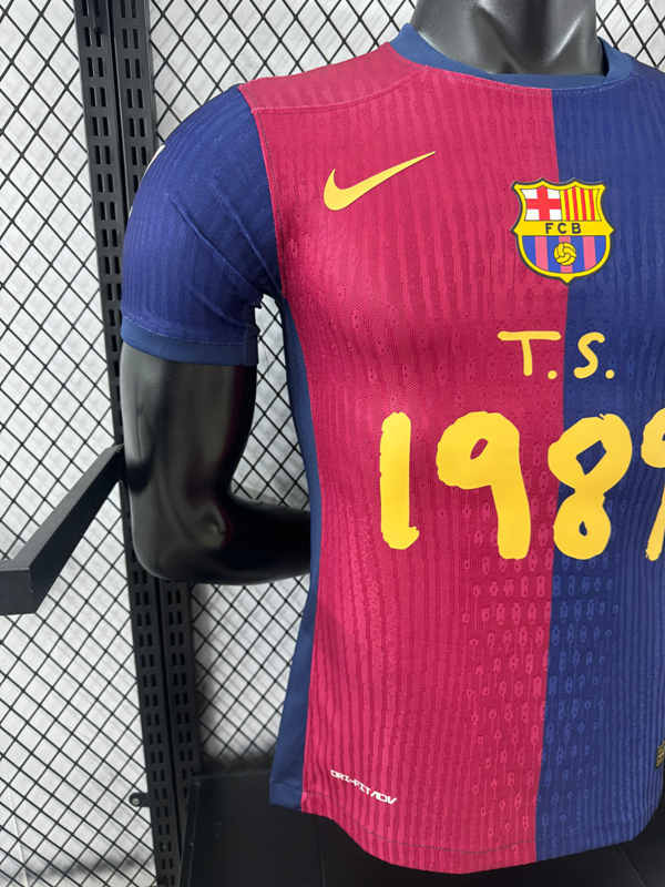 (S-4XL) Player Version 2025-2026 Special Version Barcelona Blue&Red Thailand Soccer Jersey AAA-4285
