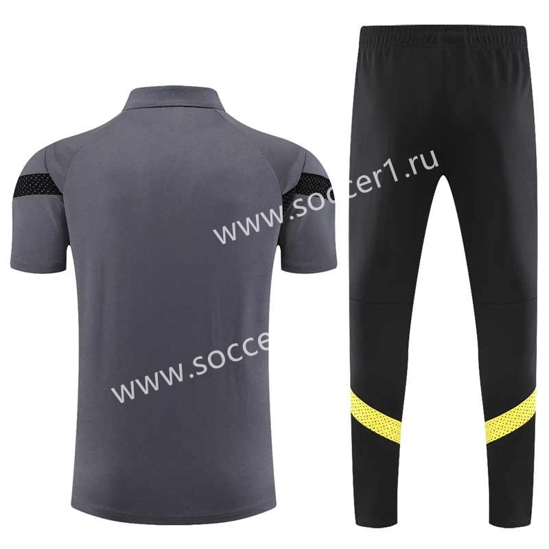 2023-2024 Borussia Dortmund Light Gray Thailand Polo Uniform-4627