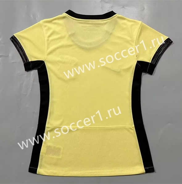 2023-2024 Corinthians 2nd Away Yellow Thailand Women Soccer Jersey AAA-908