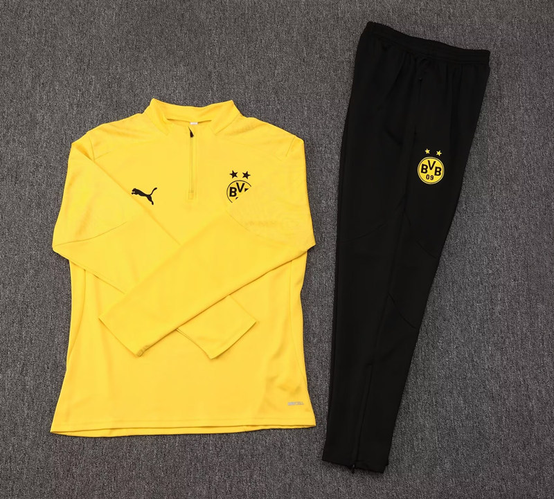 2024-2025 Borussia Dortmund Yellow Thailand Soccer Tracksuit -411